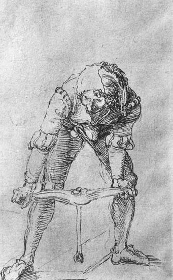 Albrecht Durer Study of a Man with a Drill Norge oil painting art